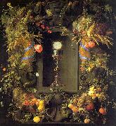Jan Davidz de Heem Eucharist in a Fruit Wreath Spain oil painting artist